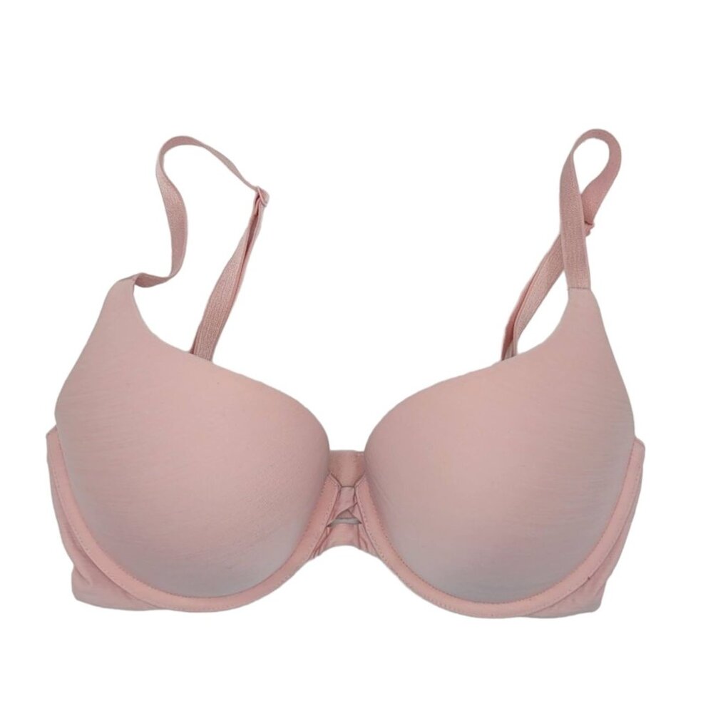 Victoria's Secret Perfect Shape Underwire Bra Pink 32DD Padded Lined Adj Strap